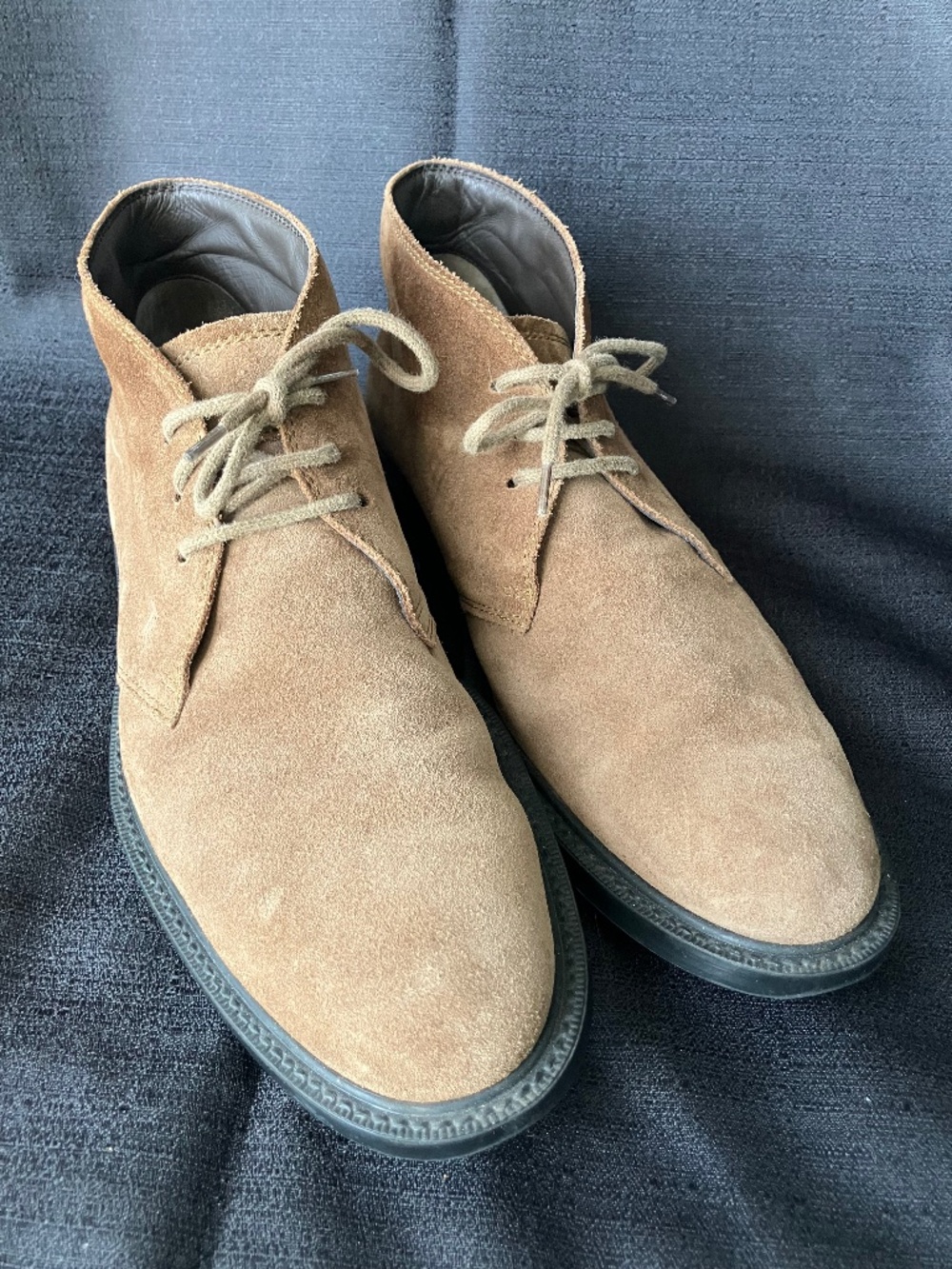 Tod's Italy Suede Gommino Chukka Boots Desert Shoes Men's Size 9/9.5 Brown Tan